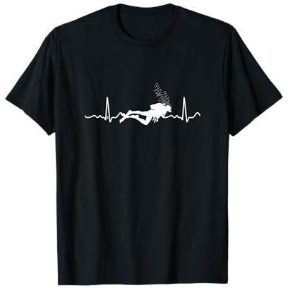 Tauchen Herzschlag Taucher Tauch Scuba Taucherin Geschenk T-Shirt
