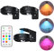 WILLED 3 PCS Lampe Tableau sans Fil Rechargeable, Eclairage Tableau Led Pile Avec Télécommande et Contrôle Tactile, Spot LED sans Fil, 9 Couleurs RGB et Fonction de Minuterie, pour Cuisine, Armoire
