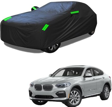 YHANNI Abdeckplane Passgenaue Auto für BMW X4 2014-2022 Allwetter 100% Wasserdicht Atmungsaktiv Autoabdeckung Autoplane Vollgarage Outdoor Zubehör