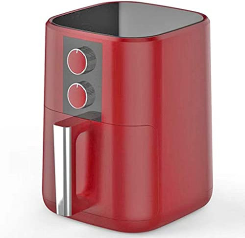 Friggitrice ad Aria Senza Olio Domestica, Friggitrice Elettrica ad Aria Calda da 5 Litri, Ali di Pollo Fritte E Patatine Fritte Multifunzionali Smart Pot, Funzionamento a Doppia Manopola, Cestell