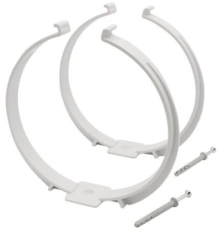 La Ventilazione STVC2150B n. 2 Collari fermatubo con Viti e Tasselli per Tubo Aerazione Canalizzata, diametro 150 mm