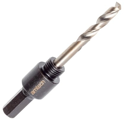 Amtech - 14-30mm Bi-Metal Holesaw Hex Arbour for Stable Drilling and Clean Cuts through Wood, Metal, and Plastic, Home DIY, Durable and Easy to Attach, Includes 6mm Pilot Hole Drill Bit