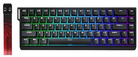 YUNZII x MADLIONS MAD68 HE Rapid Trigger Wired Magnetic Mechanical Gaming Keyboard 60% Hall Effect Switches Adjustable Actuation, PBT Keycaps RGB Hot-Swap,8K Hz Polling Rate (black)