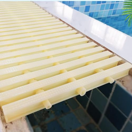 Grille de piscine,grille de drainage,grille de drainage en plastique résistant aux UV,couvercles de grille en plastique ABS,filtre de protection contre le débordement de gouttière,18x100CM-2Pieces
