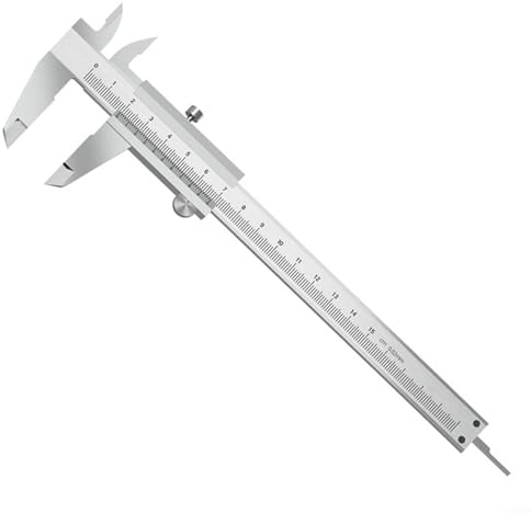 HOHOVYVY Messschieber Analog,Messschieber Edelstahl Schieblehre 150mm/200mm/300mm Mechanisch Präzisionsmessgerät Mit Aufbewahrungsbox Für Schmuck(150mm)