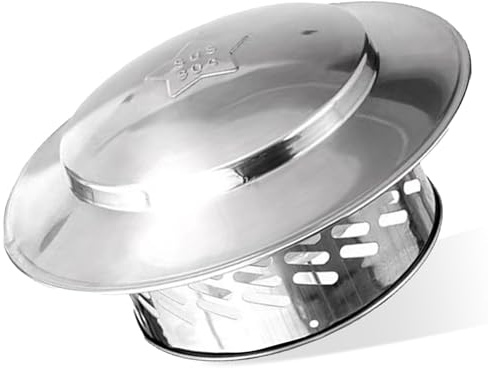 80MM Chimney Cap, Stainless Steel Roof Cowl Rain Vent Cover Hood with Bird Guard for Flue Exhaust Pipes
