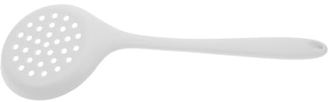 HOOTNEE Schiumarola in Silicone Bianco Resistente All'usura Design Integrale, Utensile da Cucina Essenziale per Ambienti di Cottura Vari e Facile Scolatura