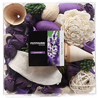 Qingbei Rina Spring Potpourri Bowl Filler, Lavender Scented Potpourri Dried Flower,Decorative Vase Filler,Home Fragrance Perfume Sachet, Bathroom Decor, 9.8 Oz(Purple)