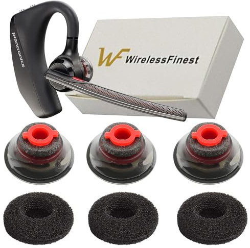 3X Ultra Comfort Eartips Ear Buds Replacement Earphone Ear Tips Kits Earpads Foam Set Cushion for Plantronics Voyager 5200 5220 5210 Series Bluetooth Headset Headphone (Medium M)