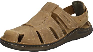 Josef Seibel Men Low Shoes with Hook-and-Loop Maverick 01, Men´s Low Shoes,Width G (Regular),Street Shoe,Sneaker,Hook-and-Loop,Brown (Castagne),42 EU / 8 UK