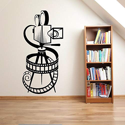 NSRJDSYT Pegatina de Vinilo para Pared, Carrete de película de cámara extraíble, calcomanía de Pared, Vinilo, Cine en casa, Teatro, Cartel de Pared, Hacer DEC Art 57x117cm