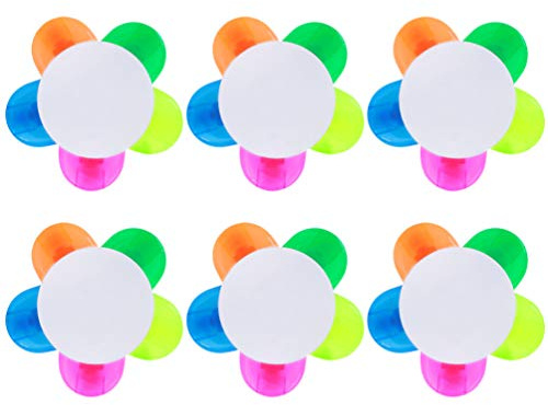 STOBOK Blütenblätter Textmarker Form Aquarell Fluoreszierende Stifte mit 5 Farben für Journal Planer Hinweis Unter Und Färbung Buch 6 Pcs
