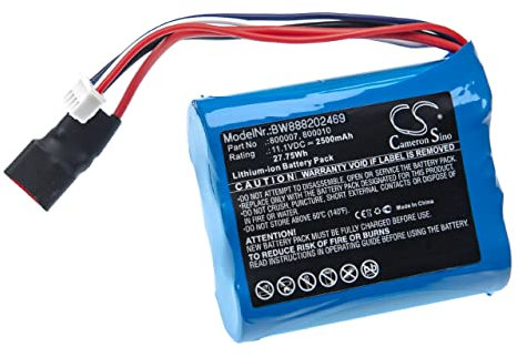 vhbw Akku kompatibel mit Carrera 800007, 800010 Modellbau (2500mAh, 11,1V, Li-Ion)