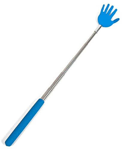 Rascador de espalda extensible de 23 a 70 cm, metal y plástico, puntero extralargo con forma de mano, palo masajeador telescópico, color aleatorio