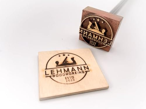 Dein Brandstempel extern beheizter Schriftzug im Motiv Hobel Woodworking für Holz, Leder, Pappe - personalisiertes Brandeisen, individueller Brennstempel in 60 x 58 mm