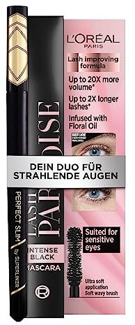 L'Oréal Paris L'Oreal Paris Set für strahlende Augen: Lash Paradise Intense Black + Super Liner Perfect Slim schwarz