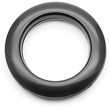 CRAFTMEMORE Curtain Grommets 1-9/16” (40mm) Inner Diameter Plastic Curtain Rings, Clip on Eyelet Rings, Home Drapes Grommets 8 Pack (Black)