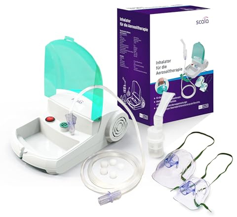 scala SC 9420 Inhalator mit Kompressor, Tischgerät mit leistungsstarkem Kompressor ist für Erwachsene und Kinder gut geiegnet.