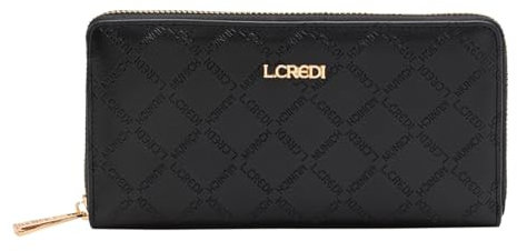 L.CREDI Women's FILIBERTA Bi-Fold Wallet, schwarz