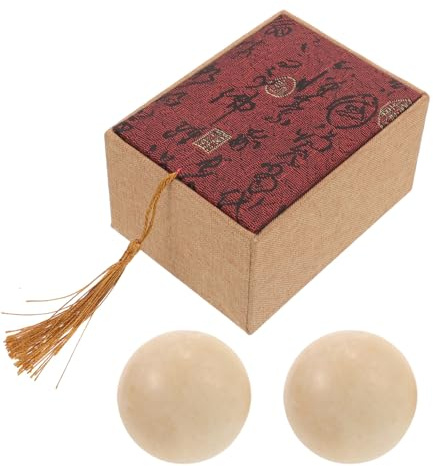 Healvian Tragbare Handflächenmassagebälle aus Jade Praktisches Handtherapie Bälle zur Entspannung und Fitness für Zuhause und Unterwegs