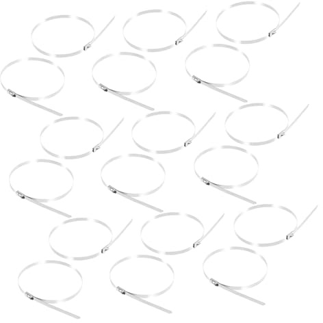 iplusmile 100piezas Unidades Bridas Inoxidables para Cercas De Cadena Resistentes La Intemperie Ataduras Metálicas para Listones De Valla Sujetadores Duraderos para Cerca Metálica De Perro