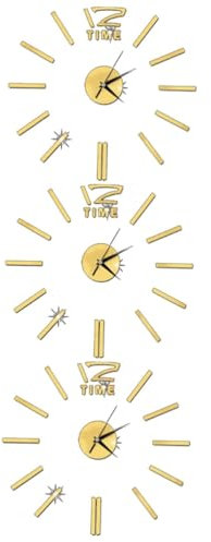 Garneck 3 Stücke Benutzerdefinierte Wanduhr Große Rahmenlose Moderne 3D Uhr Wohnkultur Büro Wohnzimmer