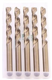 HSS-Stufenbohrer, HSS M35 Schnellarbeitsstahl, 1,0–13,0 mm, kobaltbeschichteter gerader Schaft, Standardlänge, Bohrer-Set, CNC-Bohrschneider (Farbe: 1 Stück, Größe: 3,7 mm_gerader Schaft) (Color : 5P
