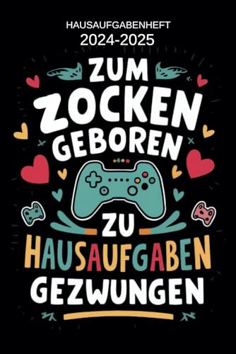 Hausaufgabenheft 2024/2025: Hausaufgabenplaner | Schülerkalender Gymnasium Teenager Jungen mädchen | August 24 - Juli 25