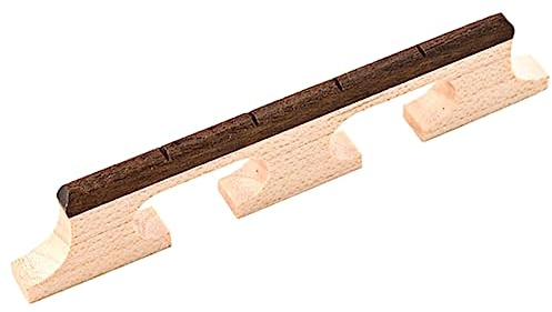 BESTonZON Wood Banjo Bridge Banjo Saddle Bridge Musical Instrument Replacement Tailpiece Part