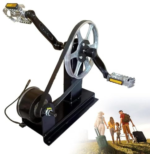 HENGCMM 100W Pedal-Generator, tragbarer Fitness-Motor für Fußbetriebene Stromerzeugung, Radstromversorgung, Platzsparend und leicht zu tragen