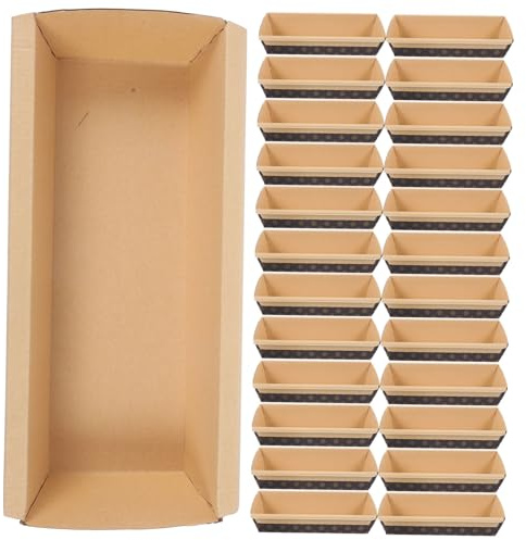 UTHCLO Large Bread Tins with Uniform Heat Conduction and Easy Demoulding 25pcs for Baking Boat-Shaped Toast Baking Pans for Home-Cooked Dishes and Family Dinners
