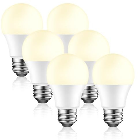 EXTRASTAR Bombillas LED 9W E27, Luz Cálida 3000K, 860Lm, No regulable,Ahorro de energía, Casquillo Gordo 6Pcs