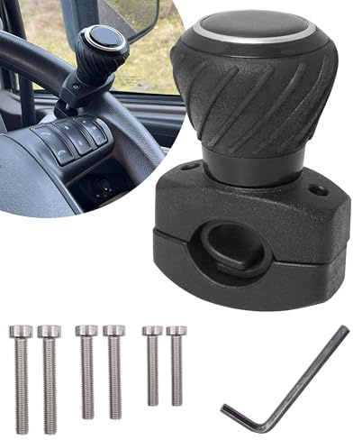 Flaconi Boule de Volant Voiture,Bouton D'aide Au Volant Pour Commande Flexible,Accessoires Intérieurs Auto,Convient à la Plupart des Voitures,Camions,Tracteurs,Tondeuses,Chariots élévateurs et Bateaux