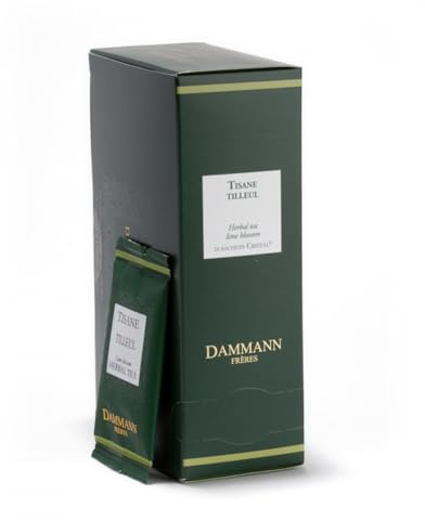 Dammann Frères® | Tisana Tiglio Floreale - 24 Filtri Bustine Singole | Infuso Lenitivo Rilassante | Tiglio Tisana Distensiva