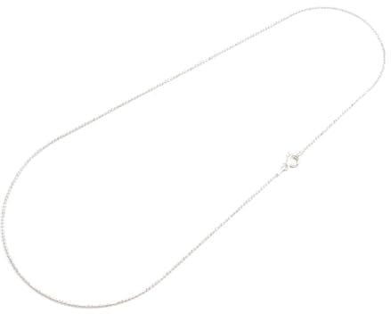 Vintageparts zarte geschliffene Kugelkette aus 925 Sterling Silber 40cm 1 Stück Vintageparts zum Schmuck selber Machen Schmuckkette Halskette Kugelkette Silberkette