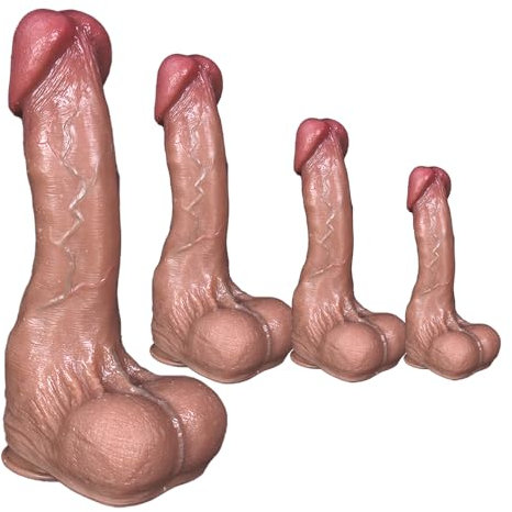 Kuaecr Extra Langer Flexibel Silikon Realistischer Riesendildo Analdildo Weichen Monster Dildo mit Echten Venen Hoden Starkem Saugnapf Perfekter Big Penis Erotisch Sexspielzeug für Frauen Männer(S)
