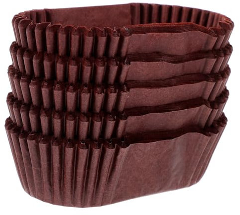 Garneck Pirottini Di Carta Per Cupcake Ovali Resistenti Al Calore Per Panetteria e Ristorazione Pirottini Da Forno Antiaderenti Colori Cioccolato Confezione Da 1000 Pezzi