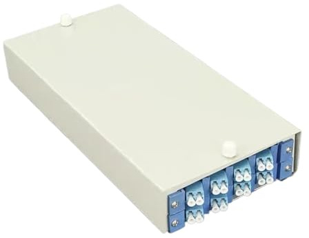ZHANGGH 8 Port Fiber Optic Terminal Box, 2 pcs., Thickened, Fully Equipped with 2/4/6/8/12 Core FC SC ST LC Optical Cable Box (16cores LC)