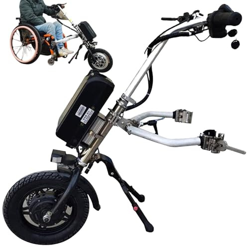 Rollstuhl Umbau Elektro Kit 500W Rollstuhl Zugvorrichtung, Handbike Vorderradantrieb, 3 Geschwindigkeiten (A)