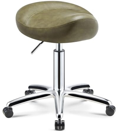 JAVPTAV Sattelhocker, Zahnarztstuhl, Schönheitshocker, höhenverstellbar, for Zahnarzt, Salon, Massage, Büro(C,Large)