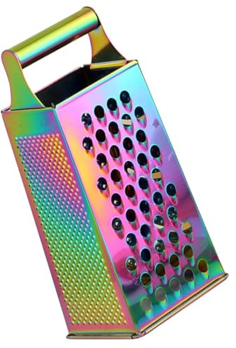 TOBBOMEY Rallador de Acero Inoxidable Multifuncional Mango Antideslizante, Rallador Pequeño para Queso y Verduras, Herramienta Compacta para Cocina Doméstica y Preparación de Alimentos