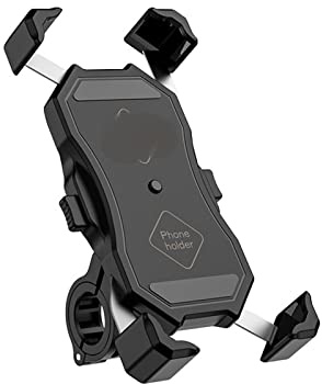 Kwedfgo Handy Halterung Mit QC 3.0 USB Qi Wireless Charger Für Scooter Motor Motorrad Smartphone Halterung Motorrad Handyhalter Halterung GPS Ständer(Phone Holder)