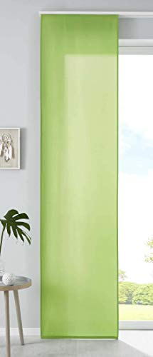 85600N - Set di 1 tenda a pannello, in microfibra, divisorio, 245 x 60 cm (altezza x larghezza), colore verde mela opaco, asta di contrappeso, asta di contrappeso, 85600N