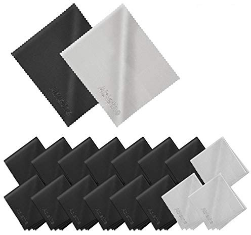 Ablethe 18 Pack Premium Microfiber Cleaning Cloths, Lint-Free, Multi-Purpose for Glasses, Screens, Cameras, Cell Phones, and More