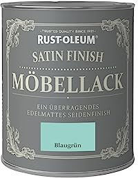 Rust-Oleum Satin Finish Möbellack, Shabby Chic, Vintage-Stil, Edelmattes Seidenfinish, 750ml (Blaugrün)