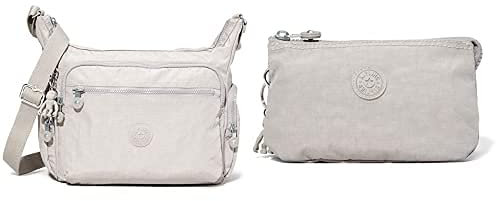 Kipling Damen Gabbie Crossbody, Grey Grau, 35.5x30x18.5 cm (B x H x T) Damen Creativity L Pouches/Cases, Grey Grau, 4x18.5x11 cm