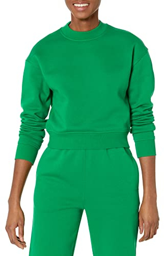 Amazon Essentials Damen Bauchfreies Sweatshirt mit überschnittenen Schultern (in Übergröße erhältlich)