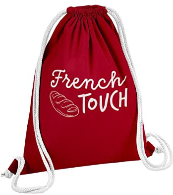 Fabulous Sac de Gym en Coton Rouge French Touch Française Cliché Pain Francais 12 Litres