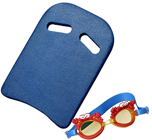 Best Sporting Schwimmbrett Kinder ab 6 Jahre und Schwimmbrett Erwachsene I Schwimmhilfe Erwachsene I Ideale Schwimmlernhilfe für Kinder und Erwachsene (1x Schwimmbrett & Taucherbrille)