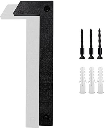 20 cm moderna flytande husnummer för utsidan, stor svart skugga hem nummer med spikkit och mall, lätt att montera för extern husadress, garageport, gata, bondgård, nummer 1